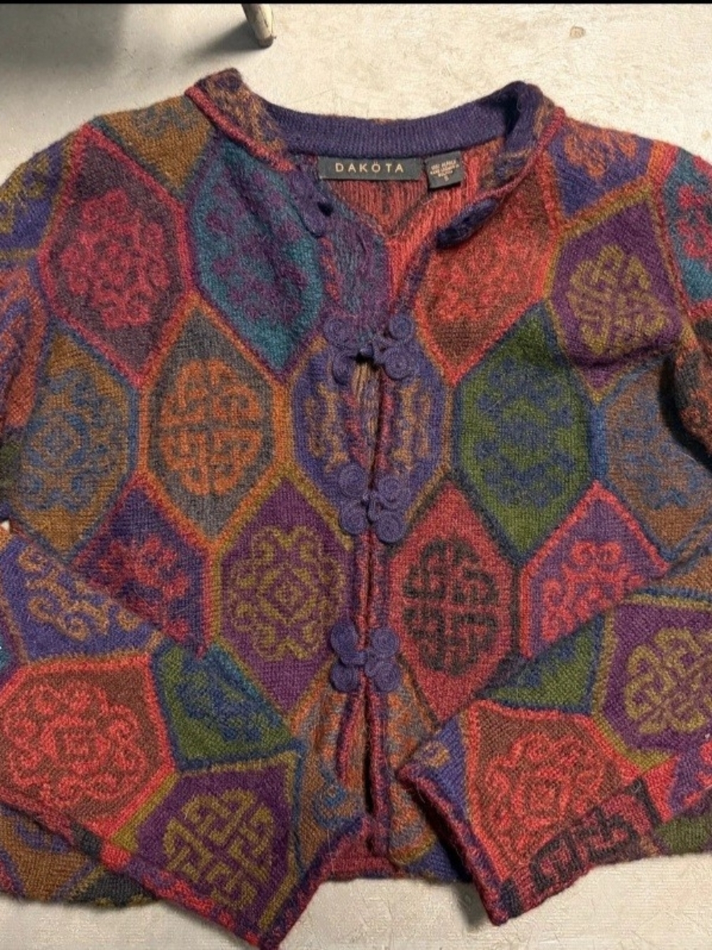 Dakota Vintage 100% Alpaca Hand Woven Cardigan